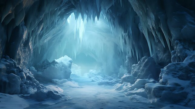 a large ice cave