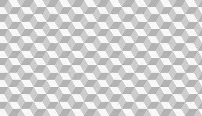 Seamless cube pattern ,3d  monochrome repeat background vector illustration.