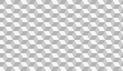 Seamless cube pattern ,3d  monochrome repeat background vector illustration.