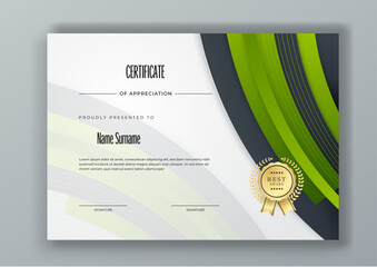 Modern ligth certificate background design template