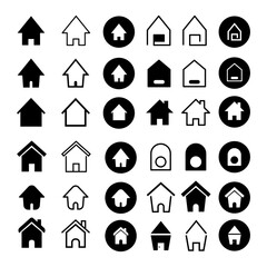 Fototapeta premium set icon home, icon house, icon home for application and website user interfaces. icon symbol homepage for the main page