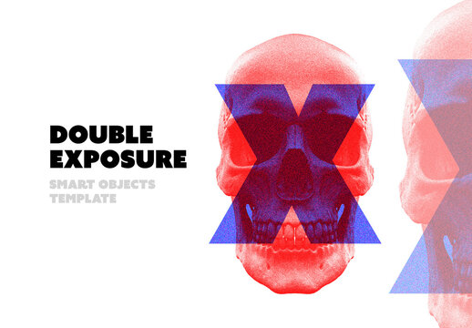 Double Exposure Photo Effect Mockup