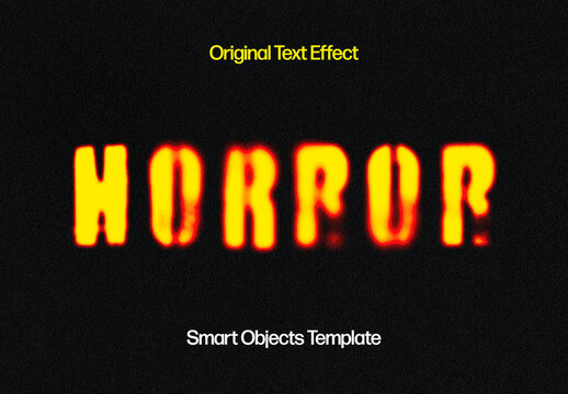 Horror Text Effect Mockup