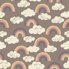rainbows with retro texture