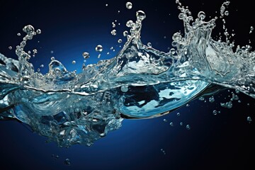 splashes of clear water seen from the side. beautiful the splashes of water and natural 