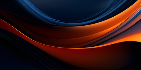 Abstract Blue and orange HD wallpaper blue ,Abstract  background 3d wave in bright orange and blue colour 