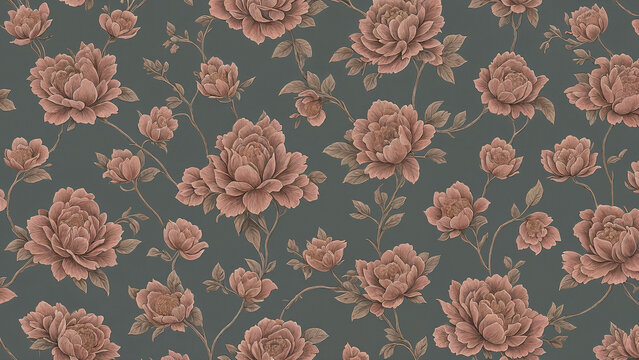vintage wallpaper with flowers