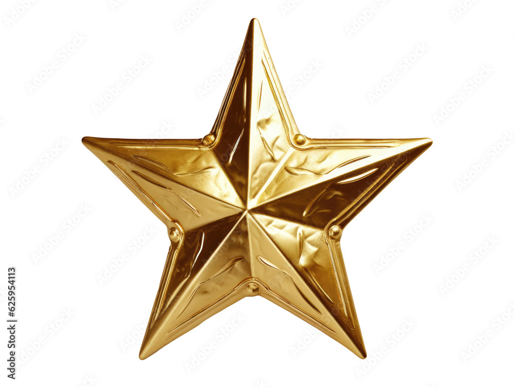 Wall mural golden star christmas tree topper