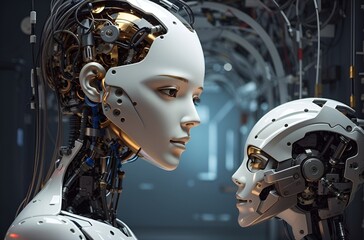 Fototapeta premium Future Ai Technology.