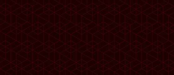 Vector seamless cubic hexagon pattern. Abstract geometric low poly background. Stylish grid texture.