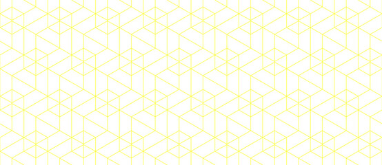 Vector seamless cubic hexagon pattern. Abstract geometric low poly background. Stylish grid texture.