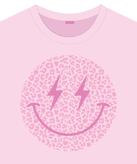 Positive vibes with leopard print for t shirt design
