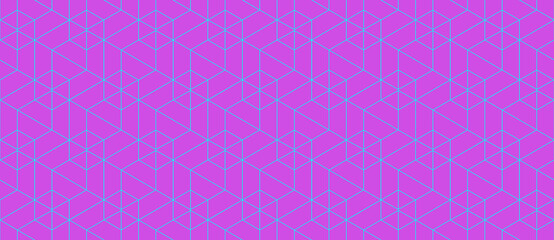 Vector seamless cubic hexagon pattern. Abstract geometric low poly background. Stylish grid texture.