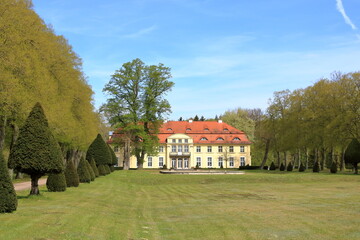 Fototapeta na wymiar Schloss Castle Hasenwinkel Hotel in Bibow, Mecklenburg-Vorpommern, Germany