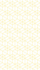 Vector seamless cubic hexagon pattern. Abstract geometric low poly background. Stylish grid texture.