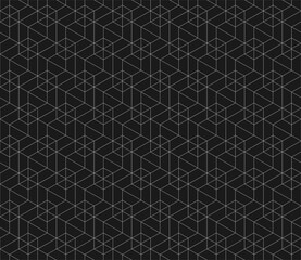 Vector seamless cubic hexagon pattern. Abstract geometric low poly background. Stylish grid texture.