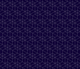 Vector seamless cubic hexagon pattern. Abstract geometric low poly background. Stylish grid texture.