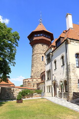 Fototapeta na wymiar Castle Hnevin in city Most, Czech Republic
