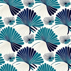 seamless pattern with flowers, generative AI