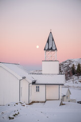 church in winter in Arctic Norway
