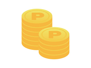 積まれたポイントのコイン