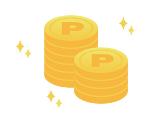 キラキラ輝くポイントのコイン