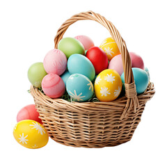 Cut-Off Easter Eggs in Basket