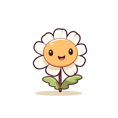 Fototapeta premium Cut-Off Cute Flower Illustration