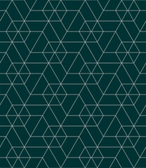 Vector seamless cubic hexagon pattern. Abstract geometric low poly background. Stylish grid texture.