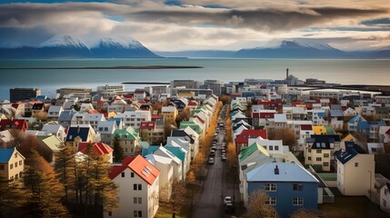 Iceland - Reykjavik (ai) - obrazy, fototapety, plakaty