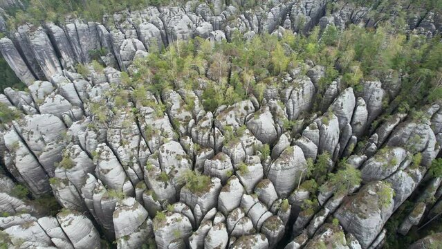 beautiful Teplice Rocks, Czech Republic. Nature in Adrspach Rocks	
