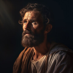 Fototapeta premium Close up portrait of the Saint Mark the Apostle and Evangelist