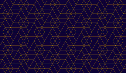 Vector seamless cubic hexagon pattern. Abstract geometric low poly background. Stylish grid texture.