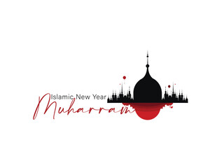 Vector Illustration Happy Muharram Islamic New Year Background