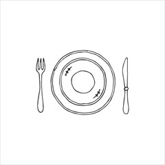 Classic plate drawing, plate illustration, Wedding design element, Handdrawn element, Clipart, Drawing, Illustration