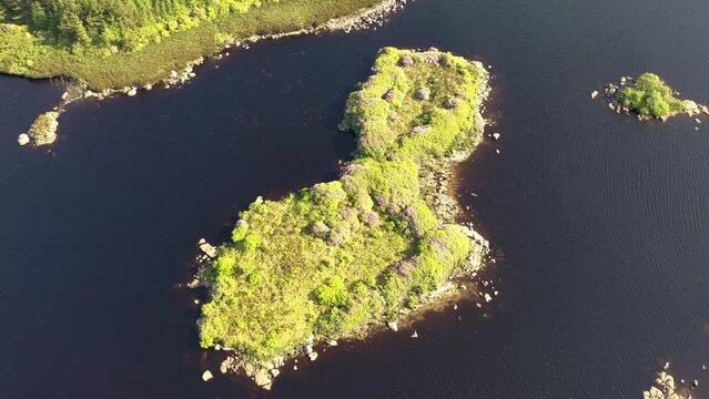 Aereal of Island in LOugh Craghy by Dungloe in County Donegal - Ireland