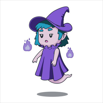 the ghost of witch vector