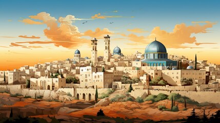Obraz premium Israel - Jerusalem (ai)