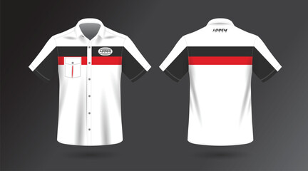 Naklejka premium short sleeve work shirt