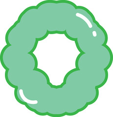 Bubbles Style Alphabet Letter O , Ransom Note Balloon Cutout Capital O