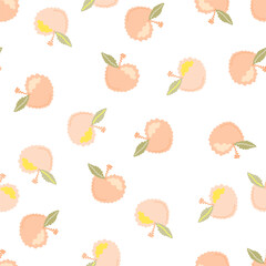 Abstract apple fruits seamless pattern. Fruit ornament.