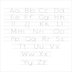 Alphabet letters tracing worksheet with all alphabet letters. Basic writing practice for kindergarten kids. Alphabet Tracing Worksheet. Alphabet activity for pre schoolers and kindergarten A-Z.
