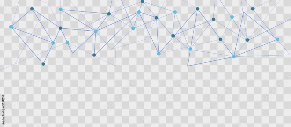 Wall mural internet network. data and technology concept. abstract technological background with dots and lines