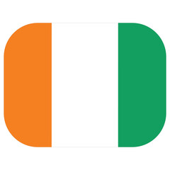 Fototapeta premium Ivory Coast flag. Ivory Coast flag shape design