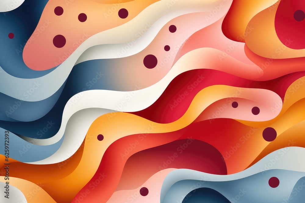 Poster Abstract colorful background with ripples. Generative AI