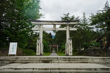 Gordijnen Torii Gates Torii Gate of Iwakiyama Shrine in Hirosaki, Aomori, Japan - 日本 青森 弘前 岩木山神社 鳥居  © Eric Akashi