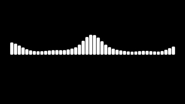 4K 3d Audio wave or frequency sound wave equalizer technology. audio recorders. technology circle. emphasize simplicity background. artificial intelligence, waveform equalizer visualization audio wave