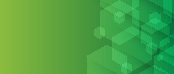 abstract modern green geometric layer banner background. vector illustration