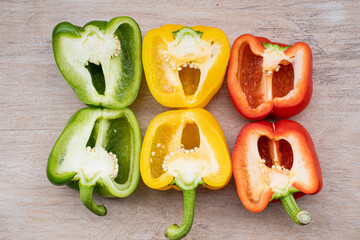 fresh summer colored bell pepper