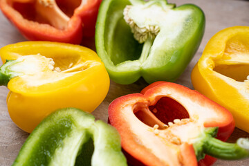fresh summer colored bell pepper